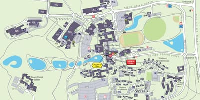 Deakin háskólasvæðinu kort