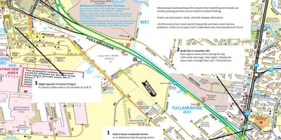 Melbourne flugvöllur bílastæðið kort