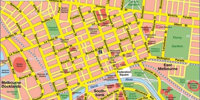 Melbourne kort miðstöð